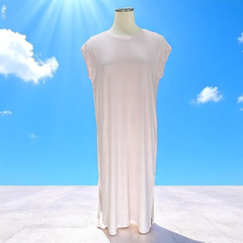 Roudelain NWT T Shirt Dress Size Small Pink Lounge Midi Minimalist‎ Softcore